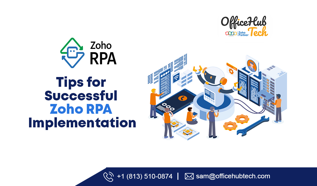 Implement Zoho RPA successfully with strategic planning, execution, and continuous management. Discover tips for optimizing processes, integrating tools, and scaling efficiently.