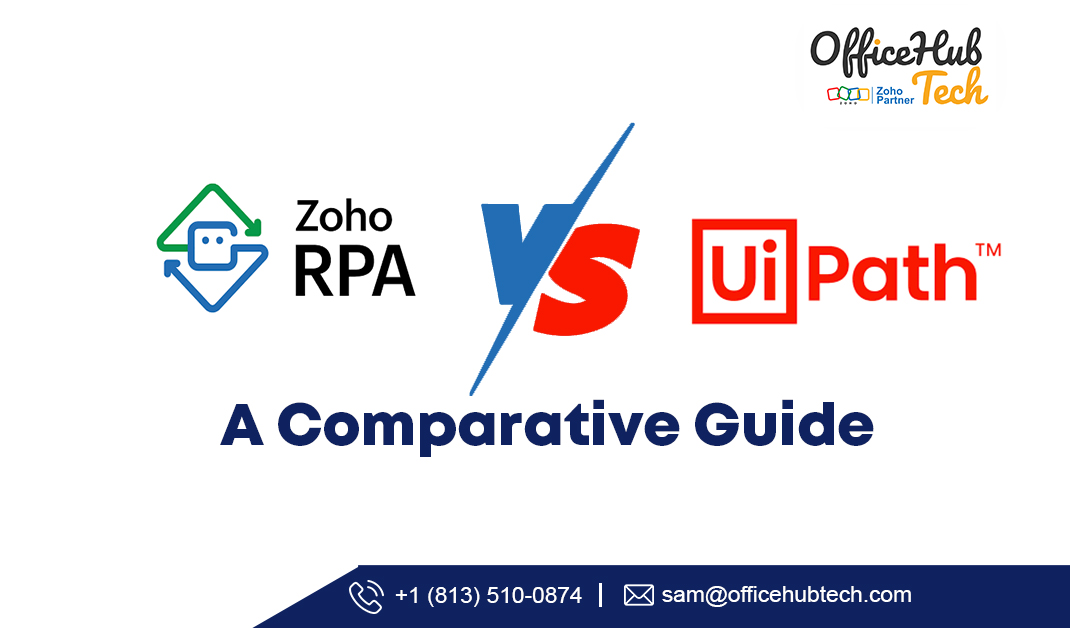 Explore the strengths of Zoho RPA and UiPath in this comprehensive comparison guide. Discover which platform aligns best with your business's automation needs and long-term goals.