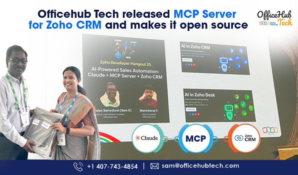 Officehub Tech released MCP Server for Zoho CRM and makes it open source