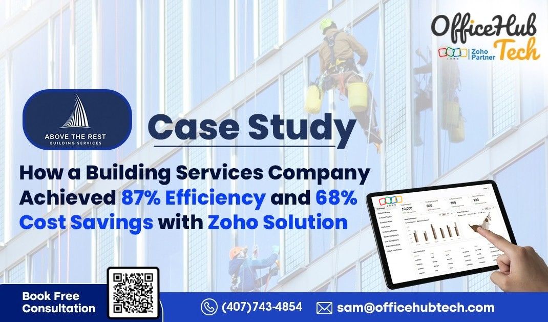 How a Building Services Company Achieved 87% Efficiency and 68% Cost Savings with Zoho Solution (1)