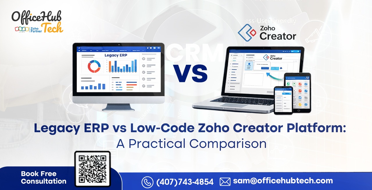 Legacy ERP vs Low-Code Zoho Creator Platform A Practical Comparison