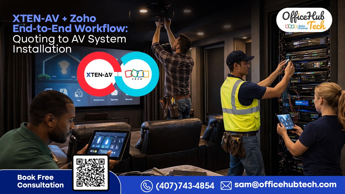 XTEN-AV Zoho End-to-End Workflow Quoting to AV System Installation