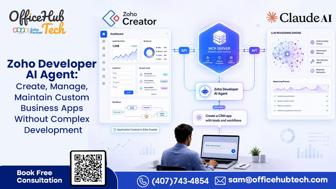 Zoho Developer AI Agent: Create, Manage, Maintain Custom Business Apps Without Complex Development