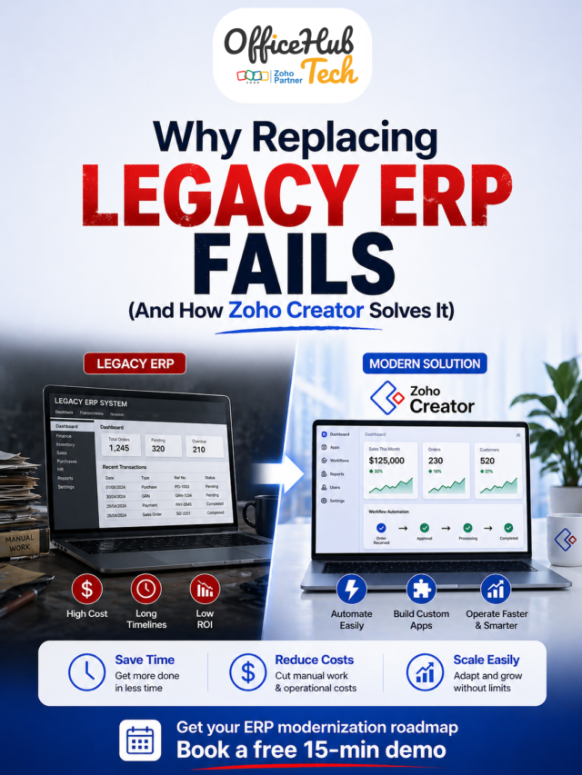 Replacing Legacy ERP Fails and Zoho Creator Solves It
