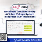 Discover n8n workflow templates for AV & low voltage integrators to automate leads, quoting, projects, invoicing, and integrations for faster scalable growth.