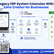 Modernize legacy ERP systems with Zoho Creator using low-code ERP extension strategy focused on cost reduction, lower risk, automation, and faster ROI.