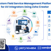 Explore a Custom Field Service Management Platform for AV Integrators that automates technician dispatch, inventory, billing, service workflows, and reporting.