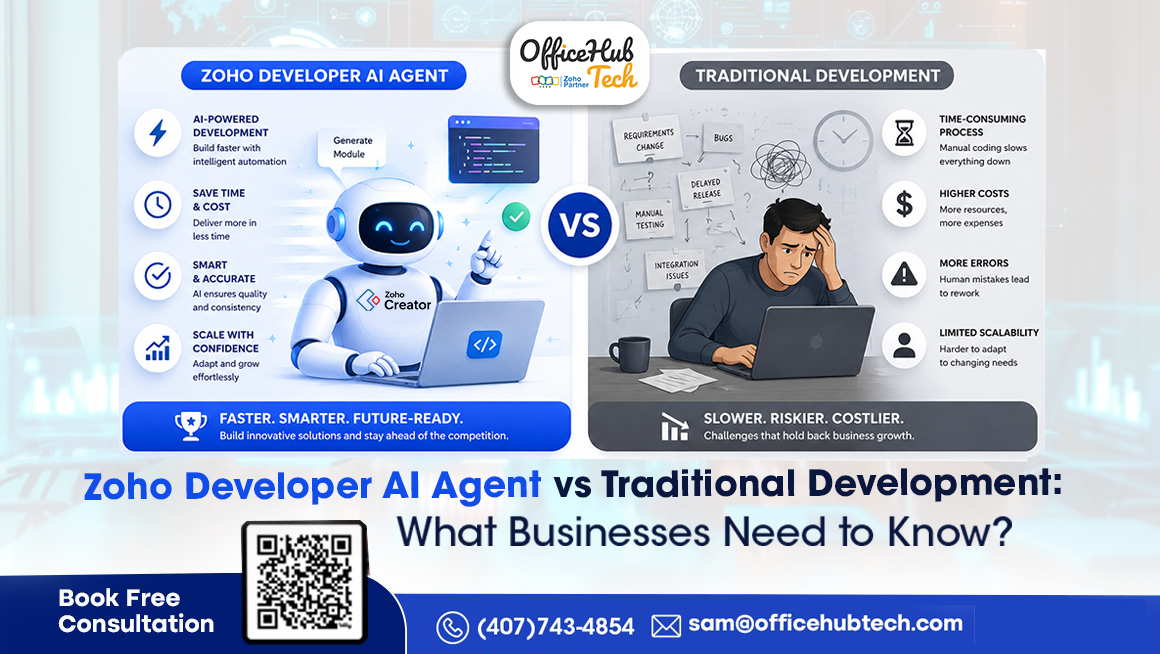 Zoho Developer AI Agent vs Traditional Development: What Businesses Need to Know