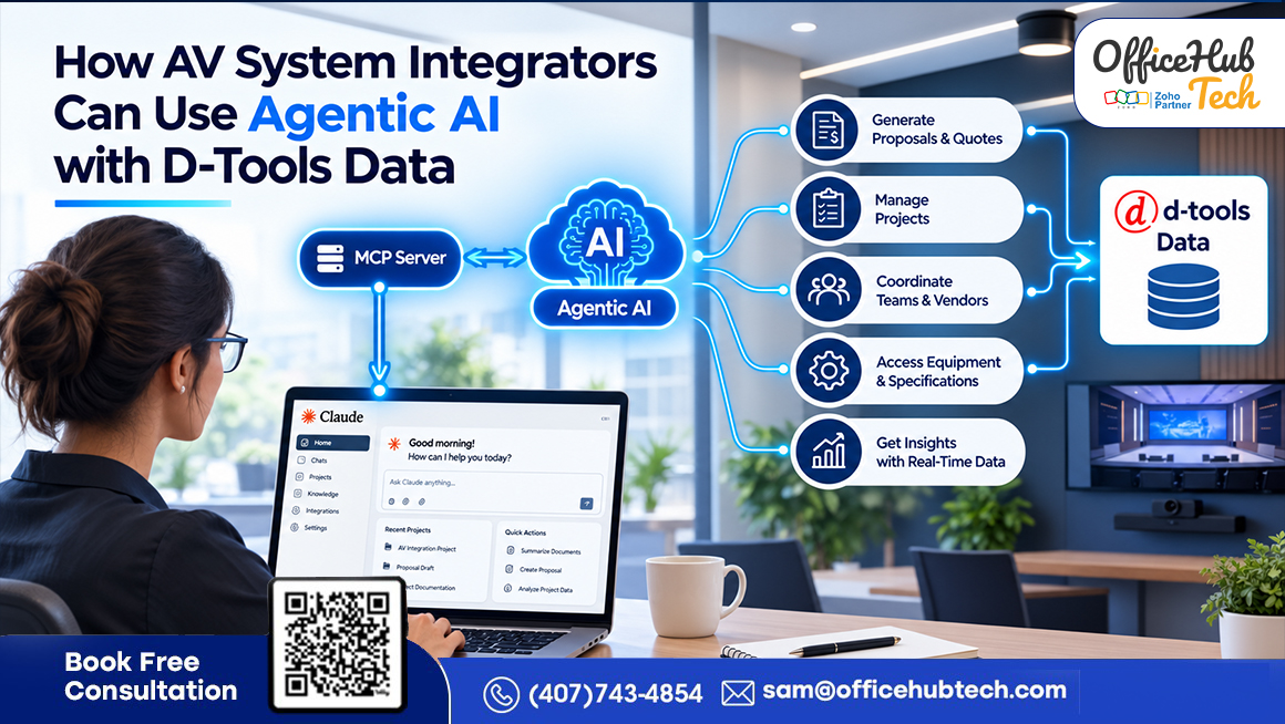 AV system integrator using Agentic AI and Claude via MCP server to interact with D-Tools business data, proposals, and equipment records.