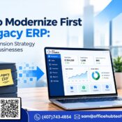 Legacy ERP extension strategy using Zoho Creator to modernize workflows, integrate applications, and improve business operations.